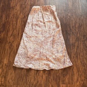Urban Outfitters Leopard Print Maxi Skirt - Pink Brown